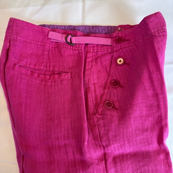 Sundance Oaklee Easy Linen Pants NWT in Fuchsia Pink 2 Petite - Picture 9 of 11